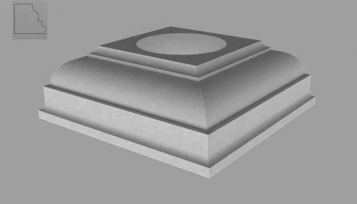 Baza coloana decorativa de exterior DT03A - 50x20x72 cm [1]