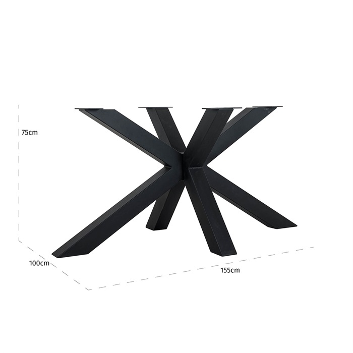 Baza masa dining aurie/neagra premium Gallo, din metal, 9840 BLACK - Richmond Interiors [3]