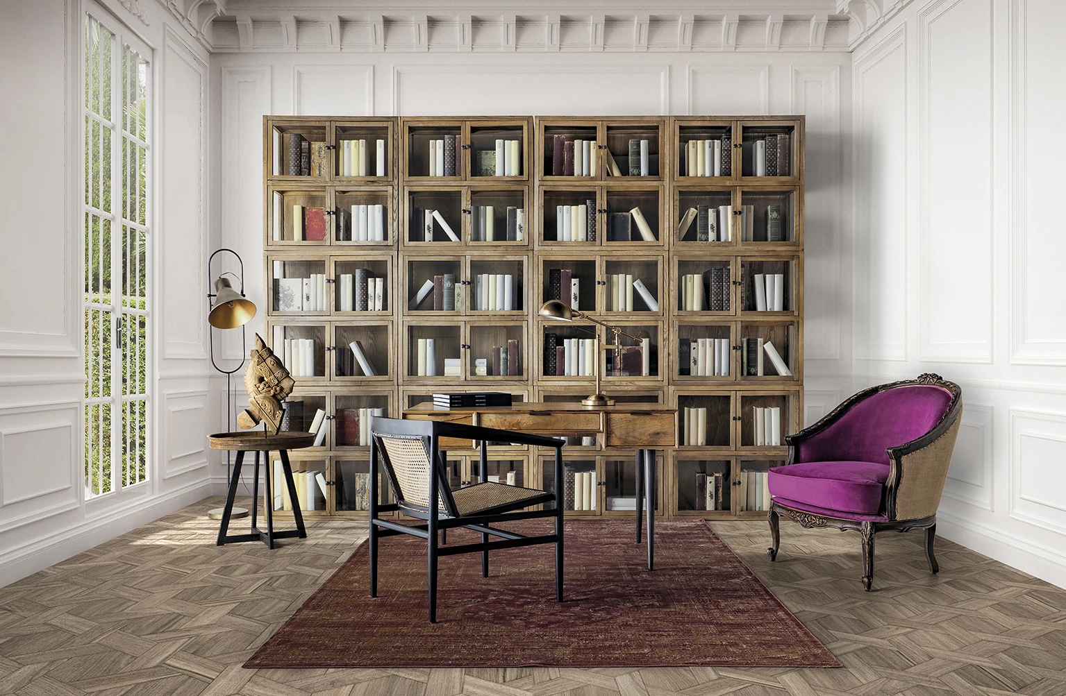 BERN COMODA MODULARA CU VITRINA VicalHome 27001 [14]