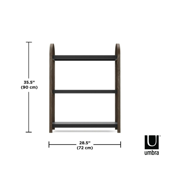Bibliotecă Negru Nuc, 72x25x90cm, Umbra 1016838-048 [6]