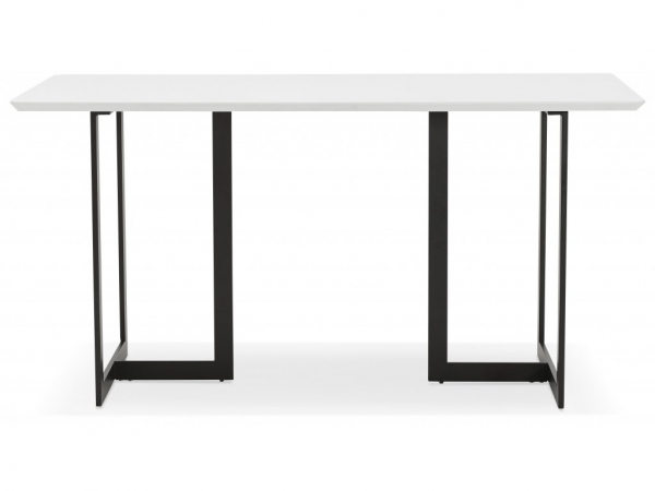 Birou premium MDF alb Maral 150x70 cm, picioare negre metal, stil modern, OT00710WH - Kokoon [2]
