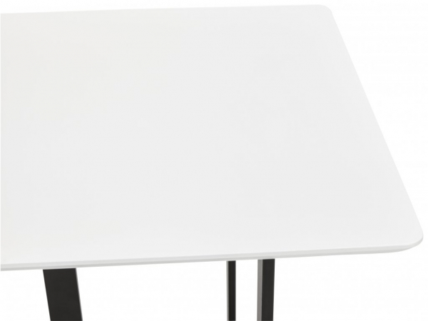 Birou premium MDF alb Maral 150x70 cm, picioare negre metal, stil modern, OT00710WH - Kokoon [4]