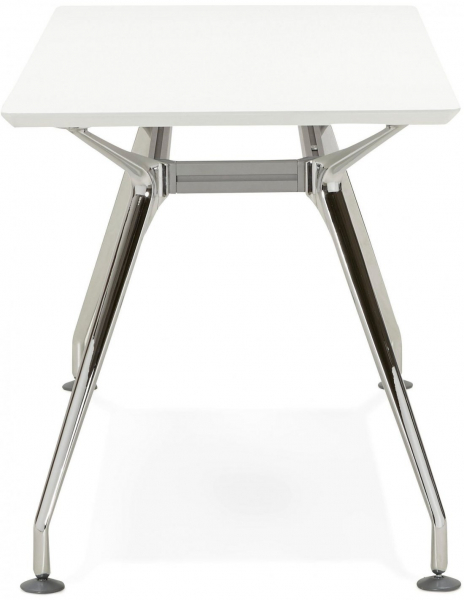 Birou managerial alb Milo 150x70 cm MDF alb, picioare otel crom, design modern, OT00410WH - Kokoon [4]