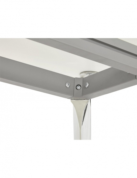 Birou managerial alb Milo 150x70 cm MDF alb, picioare otel crom, design modern, OT00410WH - Kokoon [7]