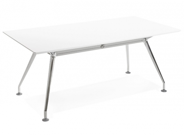 Birou premium alb MDF Milo 180x90 cm, picioare otel, design modern, OT00450WH - Kokoon [3]
