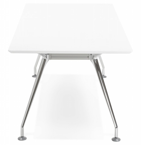 Birou premium alb MDF Milo 180x90 cm, picioare otel, design modern, OT00450WH - Kokoon [2]