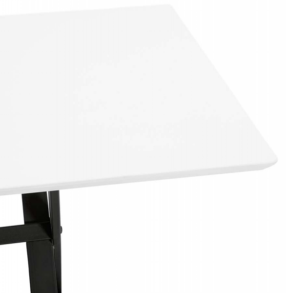 Birou premium alb Xenia 180x90 cm MDF alb, picioare negre metal forma X, stil industrial, OT00650WH - Kokoon [3]