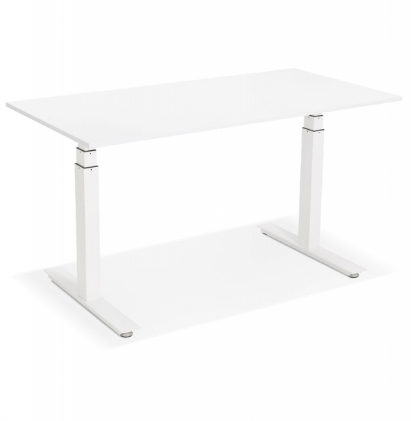 Birou electric alb Valko cu inaltime reglabila, 140x70 cm, picioare albe, OT01170WHWH - Kokoon [3]