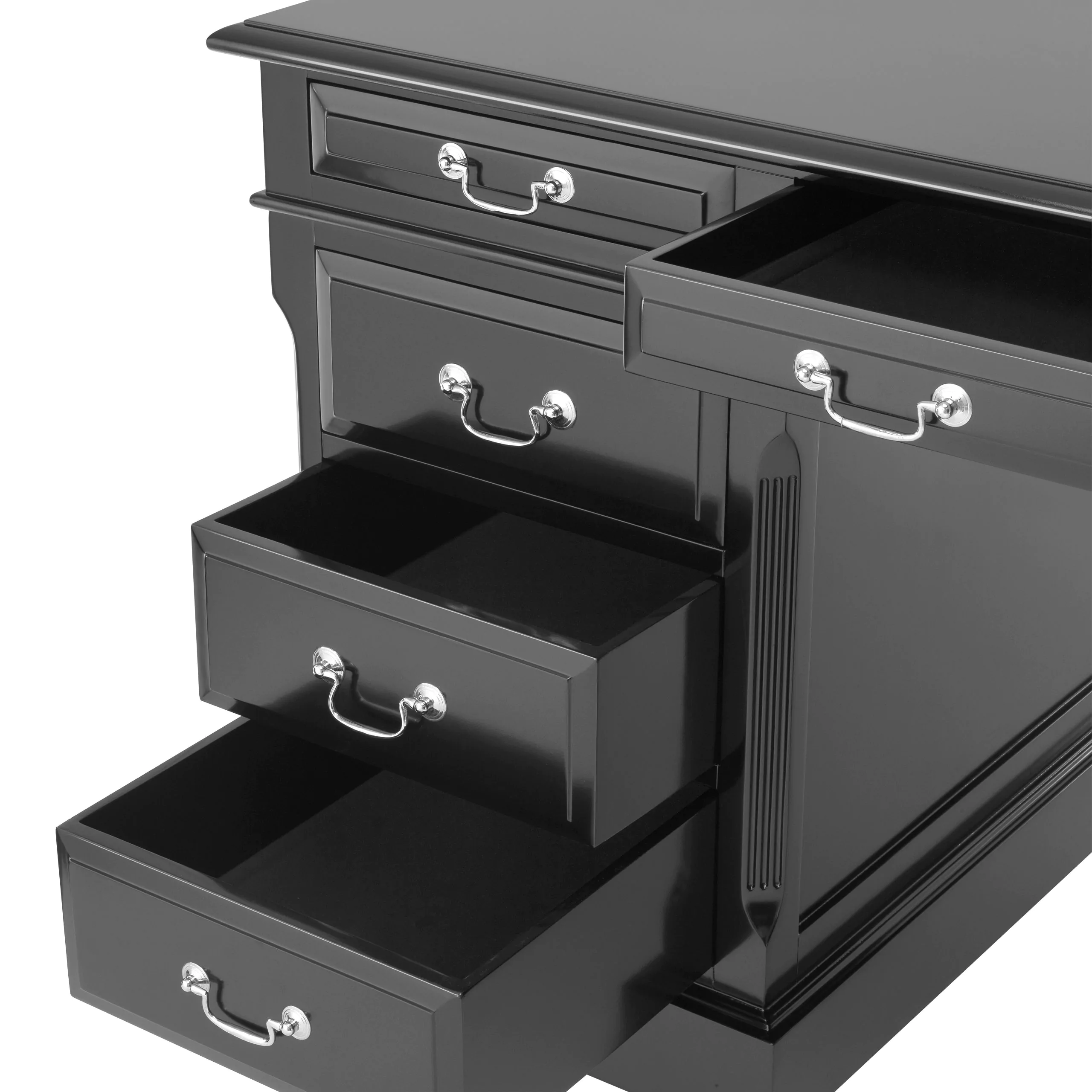 Birou British negru 170x80 cm, lemn de mesteacan | Eichholtz - 110078 [3]