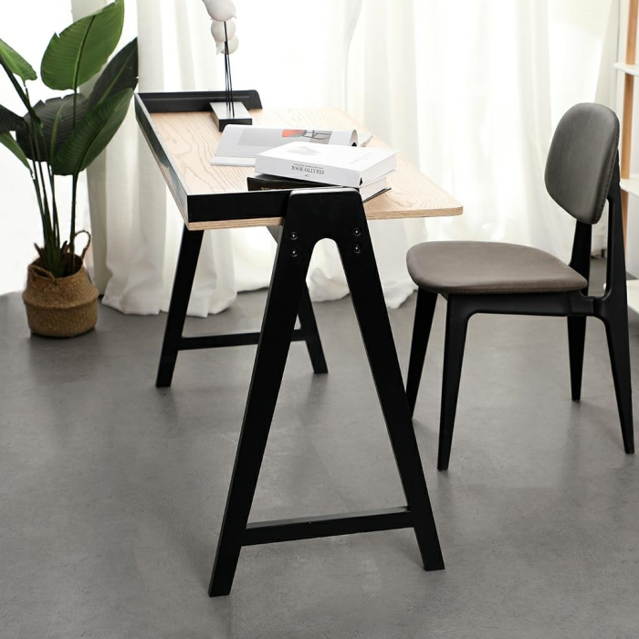 Birou Compas 123x53x80 cm, Negru - King Home [14]