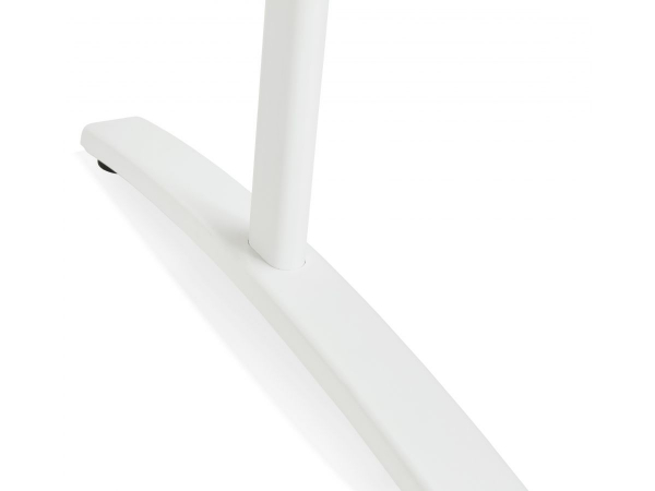 Birou cu blat lemn nuc Ovid 160x80 cm, picioare albe metal, OT00810WAWH - Kokoon [10]
