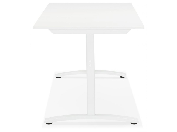 Birou cu blat alb Ovid 160x80 cm, picioare albe metal, OT00780WHWH - Kokoon [3]