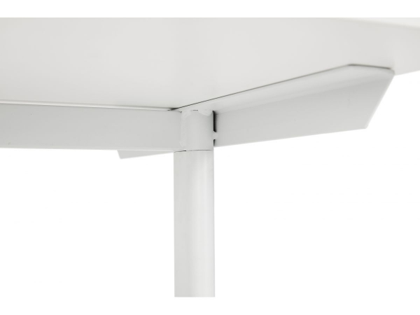 Birou cu blat alb Ovid 160x80 cm, picioare albe metal, OT00780WHWH - Kokoon [7]