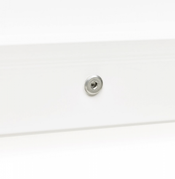 Birou alb lucios Ejo 150x70 cm blat lemn lacuit, picioare albe metal, OT00240WH - Kokoon [11]