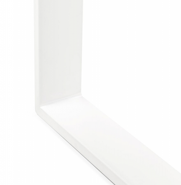Birou alb lucios Ejo 150x70 cm blat lemn lacuit, picioare albe metal, OT00240WH - Kokoon [7]