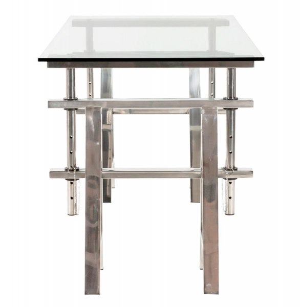 Birou extavagant Vinity 150x70 cm sticla securizata transparenta, picioare otel inoxidabil, OT00130CL - Kokoon [7]