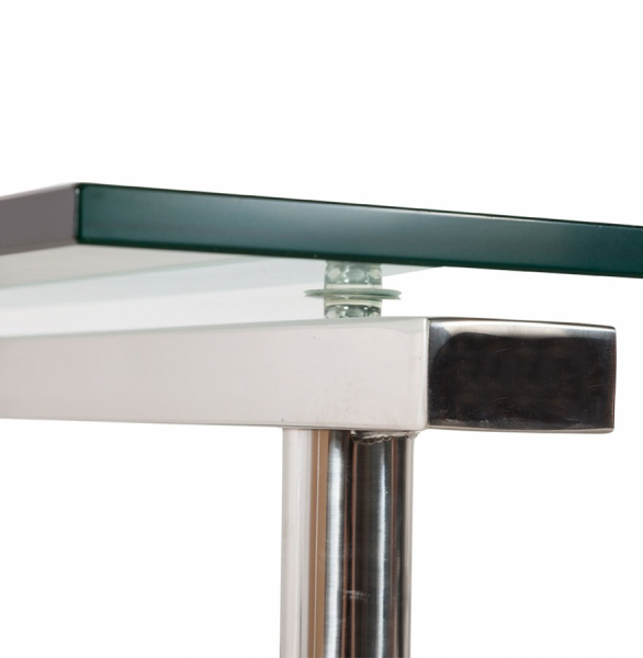 Birou extavagant Vinity 150x70 cm sticla securizata transparenta, picioare otel inoxidabil, OT00130CL - Kokoon [5]