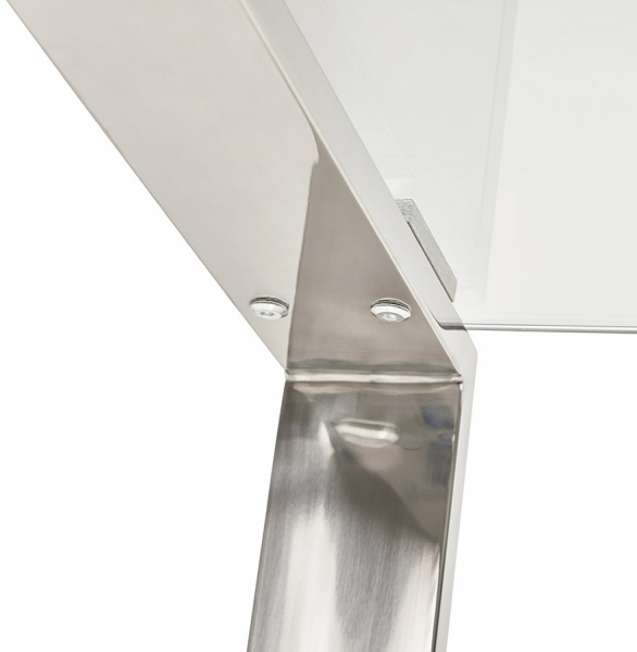 Birou premium Vitro 160x80 cm sticla transparenta securizata, picioare otel, OT00250CL - Kokoon [8]