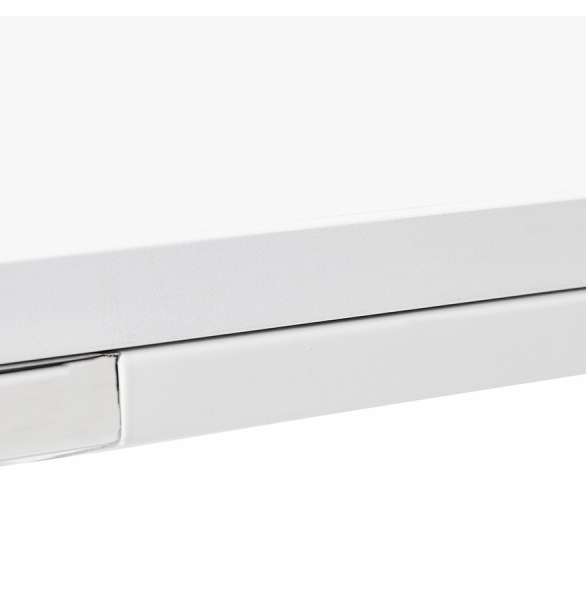Birou modern alb Warner II 160x80 cm, pal melaminat, picioare albe otel, OT00160WH - Kokoon [7]