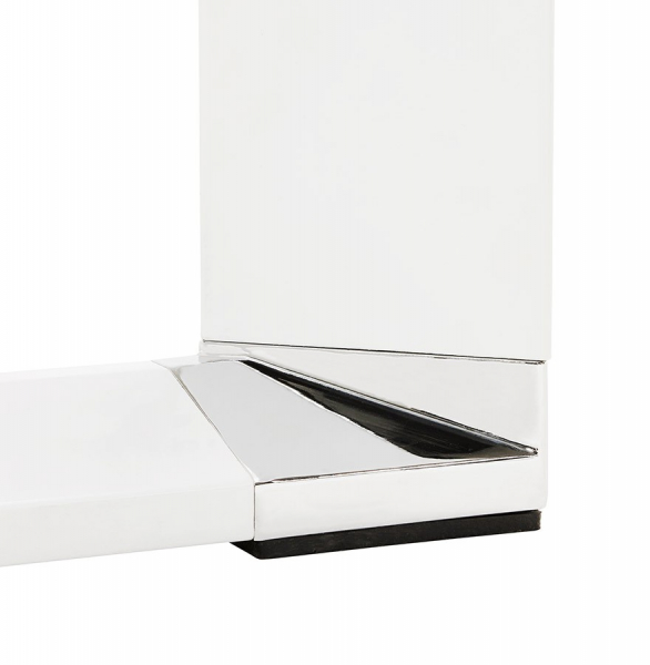 Birou modern alb Warner II 160x80 cm, pal melaminat, picioare albe otel, OT00160WH - Kokoon [10]