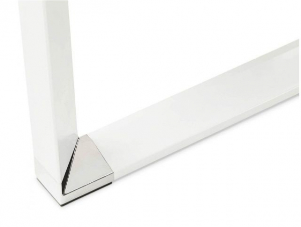 Birou managerial Warner II 160x80 cm, lemn natur pal melaminat, picioare albe otel, OT00540NAWH - Kokoon [4]