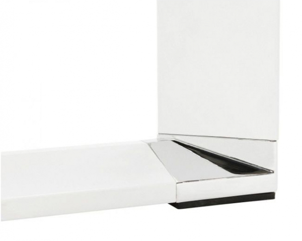 Birou managerial Warner II 160x80 cm, lemn natur pal melaminat, picioare albe otel, OT00540NAWH - Kokoon [3]