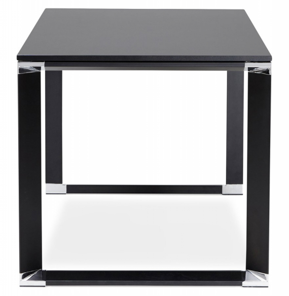 Birou modern negru Warner II 160x80 cm, pal melaminat, picioare negre otel, OT00180BL - Kokoon [3]