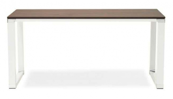 Birou managerial Warner II 160x80 cm, nuc pal melaminat, picioare albe otel, OT00550WAWH - Kokoon [2]