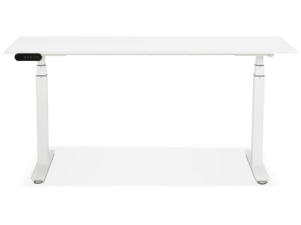Birou electric alb Valko cu inaltime reglabila, 160x80 cm, picioare albe, OT01200WHWH - Kokoon [5]