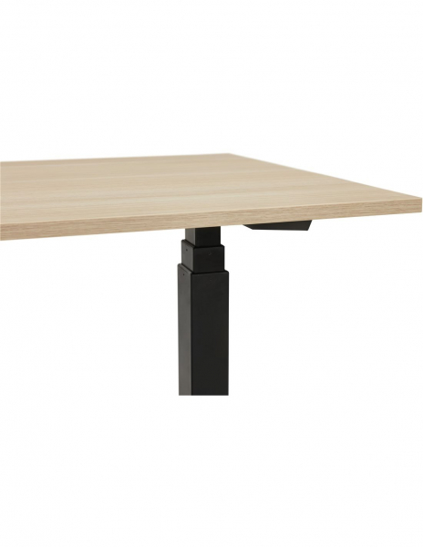 Birou electric lemn natur Valko cu inaltime reglabila, 140x70 cm, picioare negre, OT01120NABL - Kokoon [6]