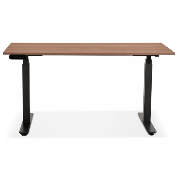 Birou electric lemn nuc Valko cu inaltime reglabila, 140x70 cm, picioare negre, OT01130WABL - Kokoon [2]