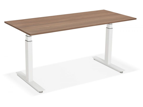 Birou electric lemn nuc Valko cu inaltime reglabila, 160x80 cm, picioare albe, OT01220WAWH - Kokoon [2]