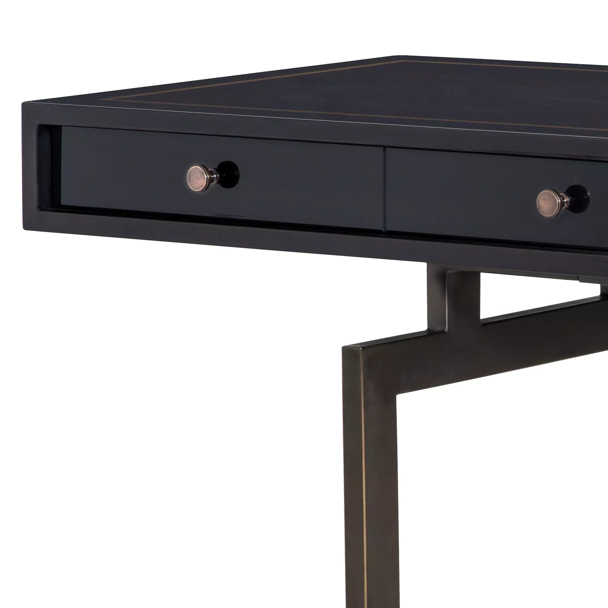 Birou Executive maro 160x55 cm, cu lemn de mahon si finisaj bronz | Eichholtz - 110600 [2]