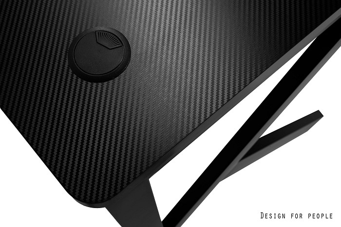 Birou gaming negru Dynamiq V2, 120x60 cm, picioare din metal si 2 orificii pentru cabluri, CN-1909 - Unique [4]