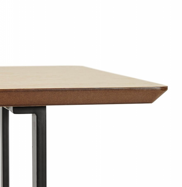 Birou modern lemn natur Maral 150x70 cm MDF furnir natural, picioare negre metal, OT00690NA - Kokoon [6]