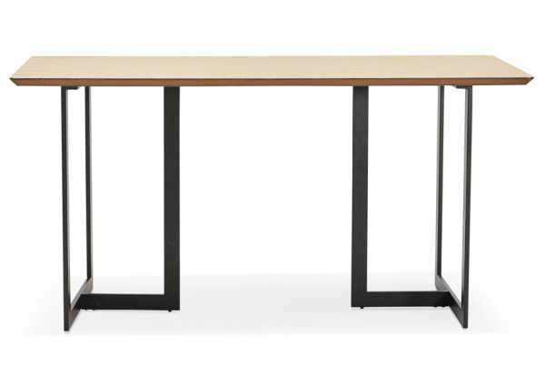 Birou modern lemn natur Maral 150x70 cm MDF furnir natural, picioare negre metal, OT00690NA - Kokoon [3]