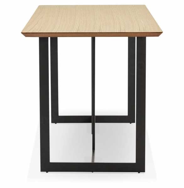 Birou modern lemn natur Maral 150x70 cm MDF furnir natural, picioare negre metal, OT00690NA - Kokoon [2]