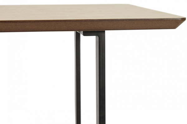 Birou premium lemn natur Maral 180x90 cm MDF furnir natural, picioare negre metal, OT00730NA - Kokoon [5]