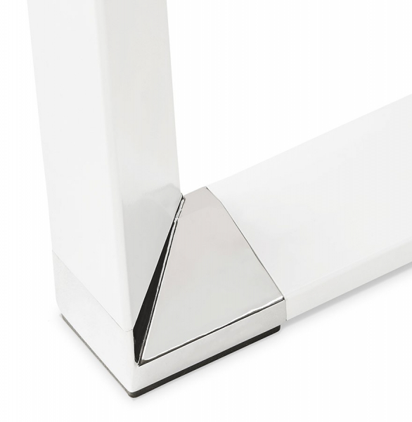 Birou managerial alb Warner 170 cm in forma de L, pal melaminat, picioare albe otel, OT00200WH - Kokoon [16]
