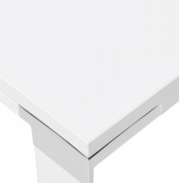 Birou managerial alb Warner 170 cm in forma de L, pal melaminat, picioare albe otel, OT00200WH - Kokoon [12]