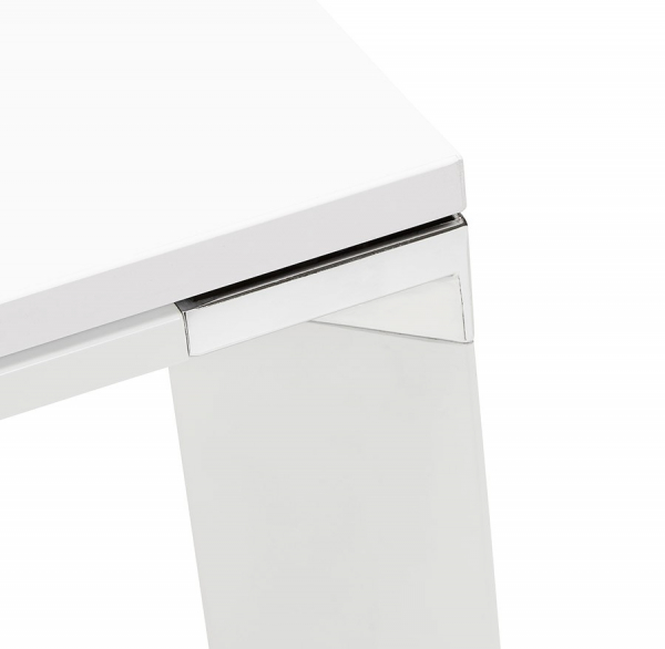 Birou managerial alb Warner 170 cm in forma de L, pal melaminat, picioare albe otel, OT00200WH - Kokoon [15]