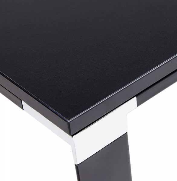 Birou managerial negru in forma de L Warner 170 cm, pal melaminat, picioare negre otel, OT00220BL - Kokoon [13]