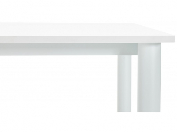 Birou modern alb Asal 160x80 cm, pal melaminat, picioare albe otel, OT00490WHWH - Kokoon [4]
