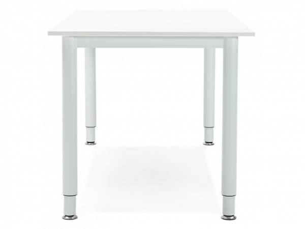 Birou modern alb Asal 160x80 cm, pal melaminat, picioare albe otel, OT00490WHWH - Kokoon [3]