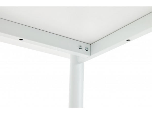 Birou modern alb Asal 160x80 cm, pal melaminat, picioare albe otel, OT00490WHWH - Kokoon [6]