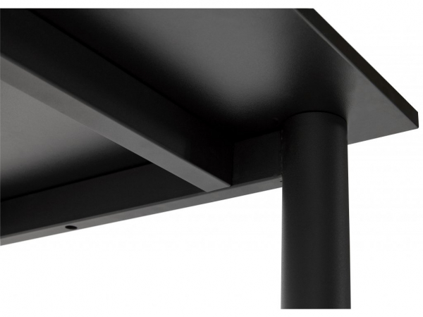 Birou modern negru Asal 160x80 cm, pal melaminat, picioare negre otel, OT00500BLBL - Kokoon [7]