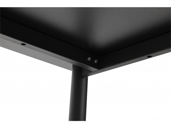 Birou modern negru Asal 160x80 cm, pal melaminat, picioare negre otel, OT00500BLBL - Kokoon [6]