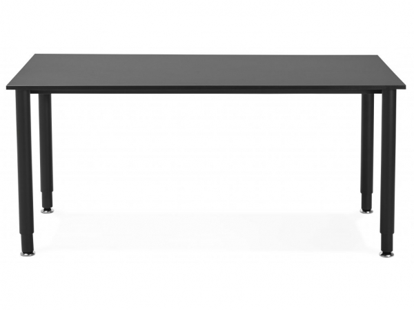 Birou modern negru Asal 160x80 cm, pal melaminat, picioare negre otel, OT00500BLBL - Kokoon [2]