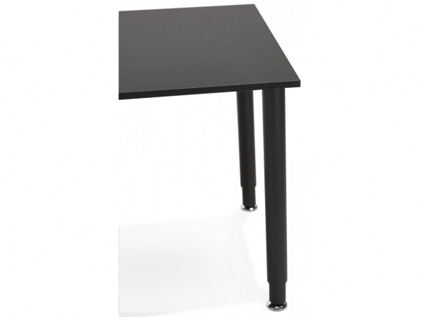 Birou modern negru Asal 160x80 cm, pal melaminat, picioare negre otel, OT00500BLBL - Kokoon [5]