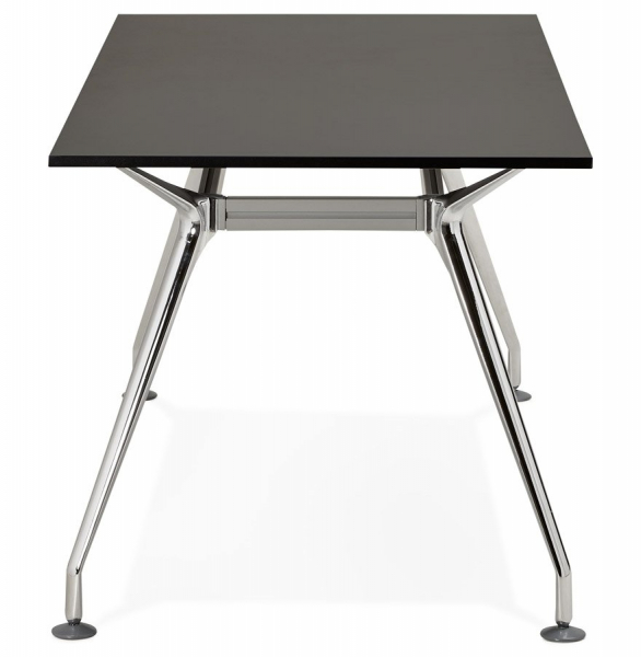 Birou negru de design BULLET II 160x80 cm pal / otel, OT00350BL - Kokoon [3]